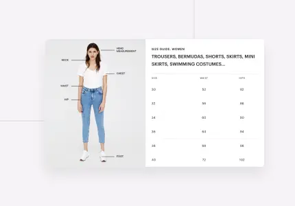 Product size guide